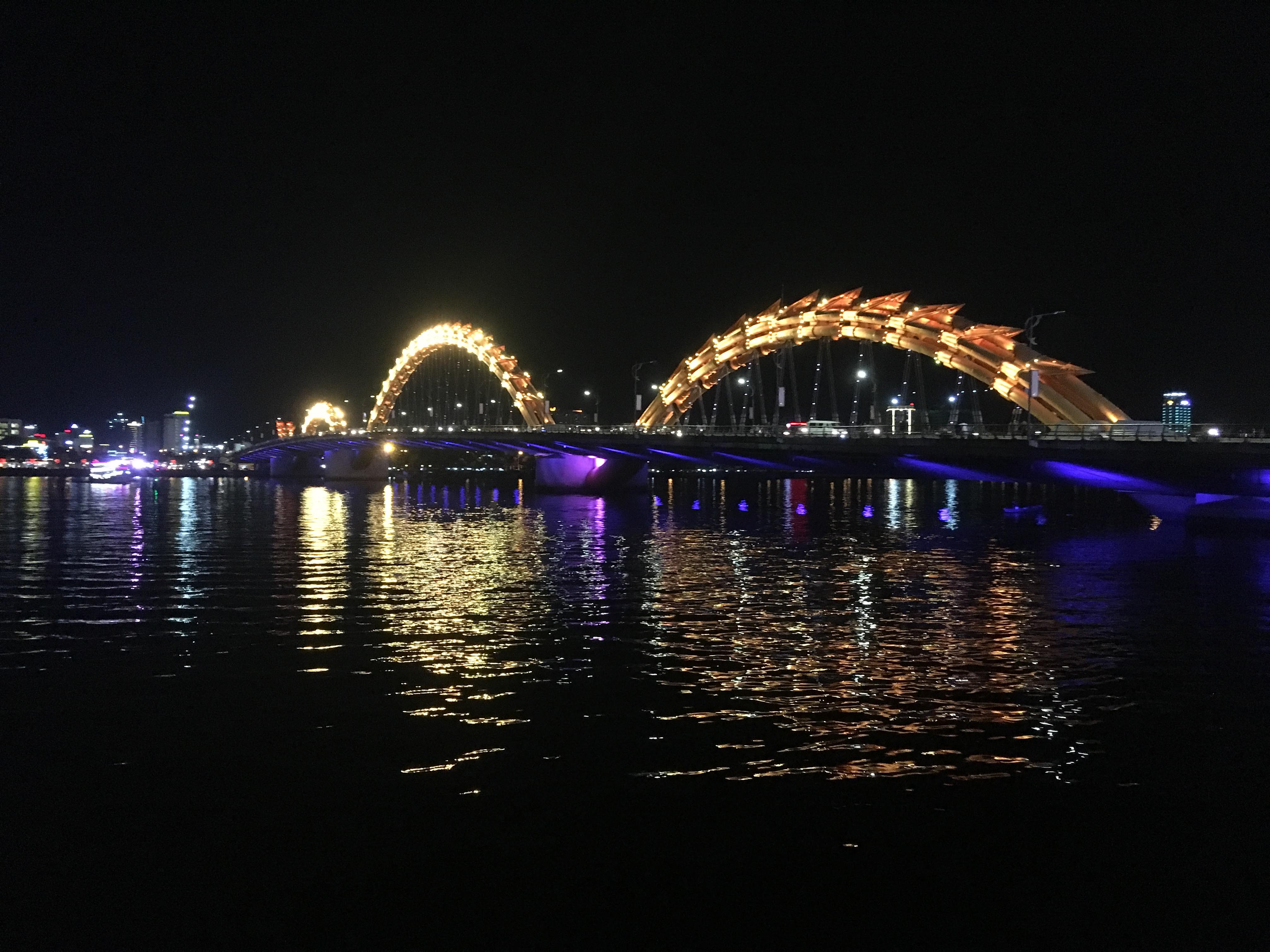 岘港龙桥夜景